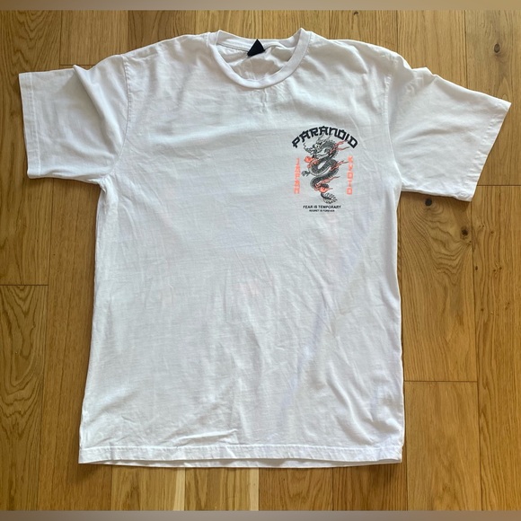 Paranoid Graphic Tee Vintage White Large Men’s - Picture 2 of 2
